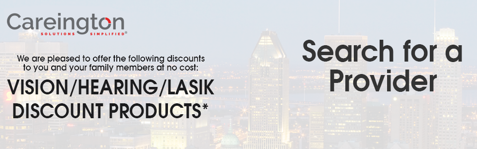 Careington PPO Dental network and vision/hearing/lasik